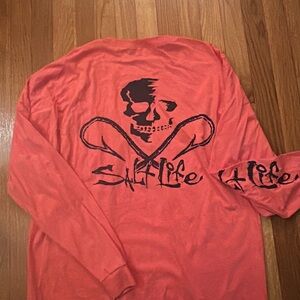 Salt Life Men's Vibrant Coral Long Sleeve Tee